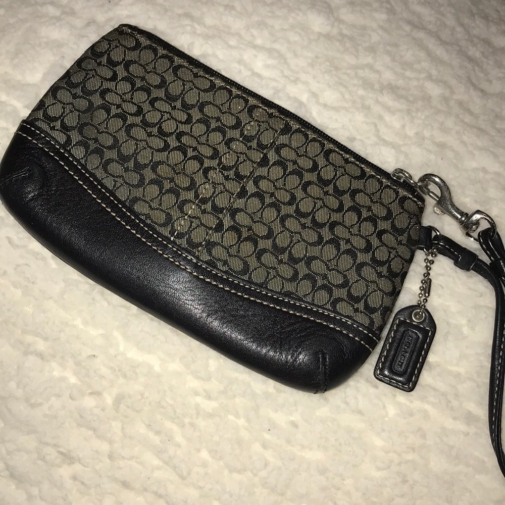 COACH black clutch/wristlet